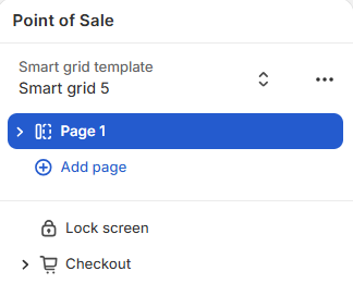 Screenshot of Shopify Admin Customize POS App-Select Page
