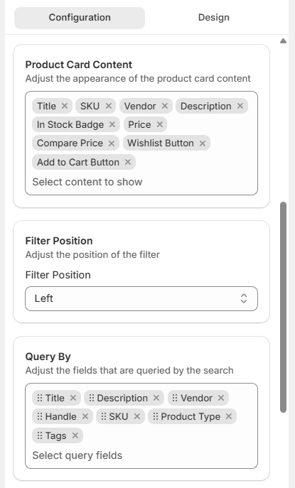 Screenshot of Surge Search Result Customization Tab-Configuration