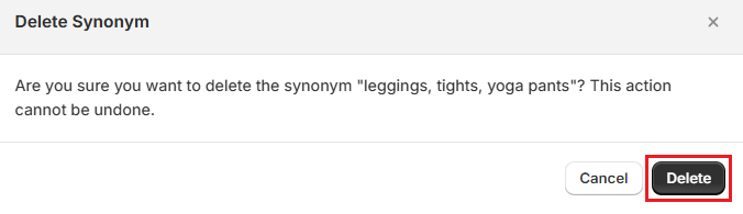 Surge Delete Synonym-Click Delete Screenshot of Surge Delete Synonym-Click Delete
